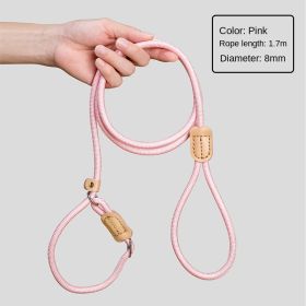 Aiwo New Dog Walking Tool: Dog Automatic Telescopic Dog Walking Rope 3-meter Controllable Rope Pet Towing Rope (colour: P-Chain - Pink, Specification (L * W): 1.7m*8mm)